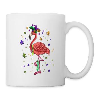 Costume de flamant rose Déguisement de sauvagine - Mug blanc - blanc - Droite