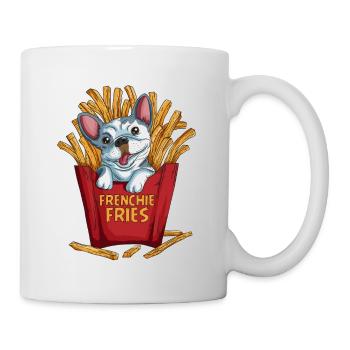 Dog breed French Bulldog French fries dog - Mug - white - Right