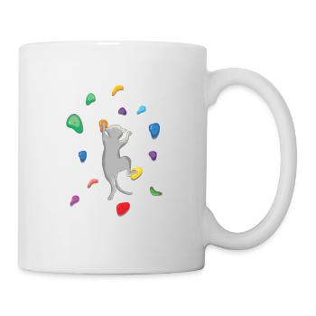 Climbing Cat Domestic Cat Pet Climbing Wall - Mug - white - Right