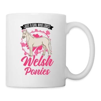 Juste une fille qui aime les poneys gallois - Mug blanc - blanc - Droite