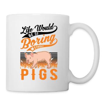 Pig Gift Farmer Pig - Mug - white - Right