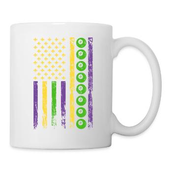 Amerikanischer Queue Sport Flagge Billard - Tasse - Weiß - Rechts