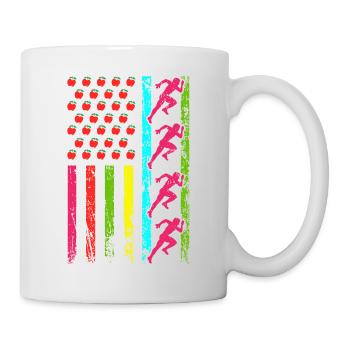 American Sports Flag Athletics 100 days - Mug - white - Right