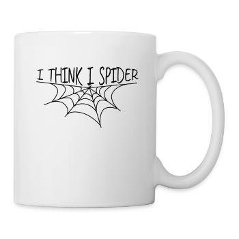 Lustiger Englisch Lk Spruch - gruselig Spinne - Tasse - Weiß - Rechts