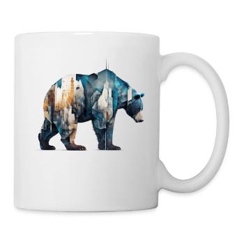 Ours Architecture Cadeau Femme Art Animaux Zoo - Mug blanc - blanc - Droite