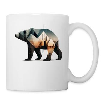 Ours Architecture Ours Cadeau Femme Art Animal - Mug blanc - blanc - Droite