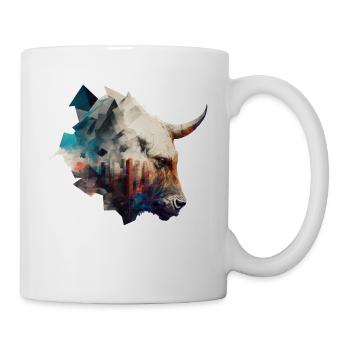 Bison Gift Colorful Architecture Art Animals Zoo - Mug - white - Right