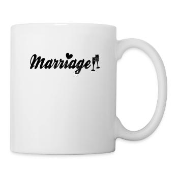 Ehe Hochzeit Schriftzug - Tasse - Weiß - Rechts