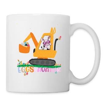Girl Hunter - Chasse aux œufs de Pâques pour les tout-petits drôle - Mug blanc - blanc - Droite