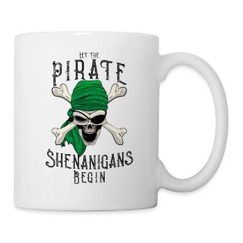Lass die Piraten-Spielereien beginnen - Pirate Skull - Tasse - Weiß - Rechts