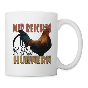 Hühner Huhn Liebhaber Bauernhof Hühnerstall - Tasse - Weiß - Rechts