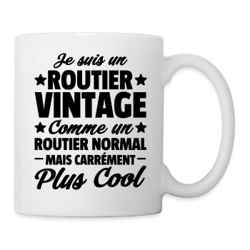 Je suis un routier vintage / humour routier - Mug blanc - blanc - Droite