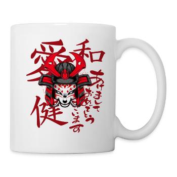 Kitsun Vaporwave Japanische Kami Vaporwave Kitsune - Tasse - Weiß - Rechts
