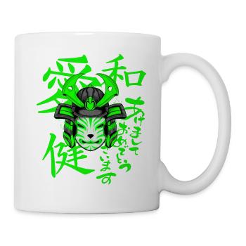 Kitsun Vaporwave Japanische Kami Vaporwave Kitsune - Tasse - Weiß - Rechts