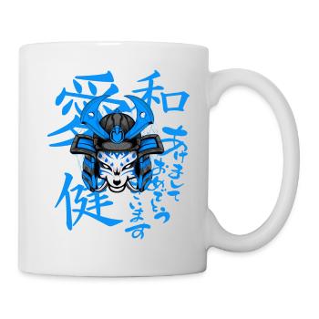 Kitsun Vaporwave Japanische Kami Vaporwave Kitsune - Tasse - Weiß - Rechts