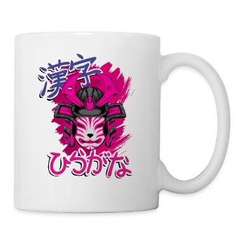 Kitsun Vaporwave Japanese Kami Vaporwave Kitsune - Mug - white - Right