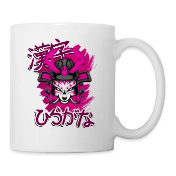 Kitsun Vaporwave Japanische Kami Vaporwave Kitsune - Tasse - Weiß - Rechts