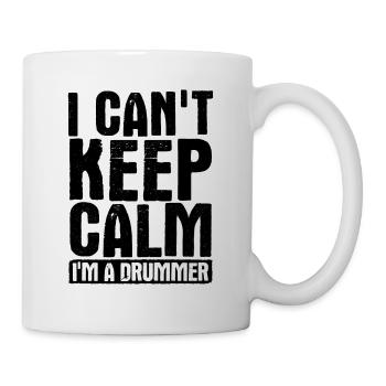 Schlagzeug Spieler Drummer - Tasse - Weiß - Rechts
