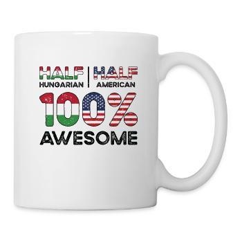 Né Hongrie Hongrie Américains USA - Mug blanc - blanc - Droite