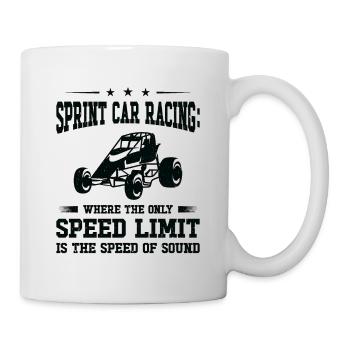 Sprint Car Dirt Track Racing - Tasse - Weiß - Rechts