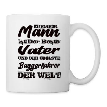 Baggerfahrer - Tasse - Weiß - Rechts
