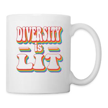 Diversity is Lit - Gen Z Pride Rainbow LGBTQ+ - Mug - white - Right