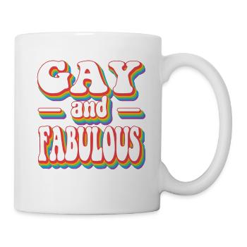 Homosexuell und fabelhaft - Pride Rainbow LGBTQ+ - Tasse - Weiß - Rechts