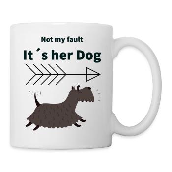 Hunde-Alibi - Tasse - Weiß - Rechts