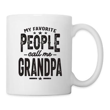 Meine Lieblingsleute nennen mich Opa - Tasse - Weiß - Rechts