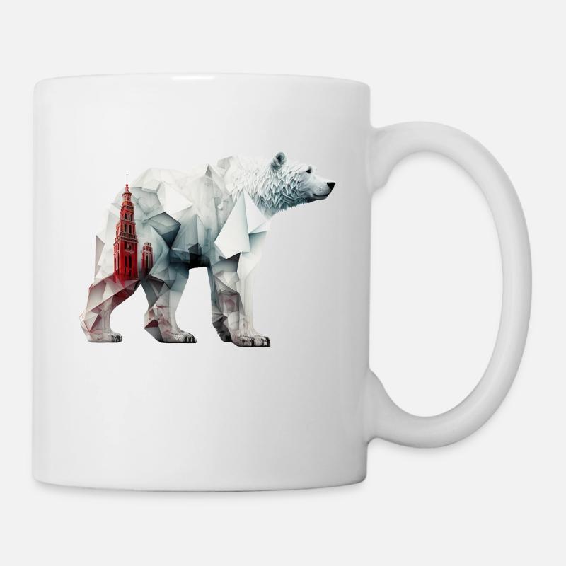 Polar Bär Eisbär Architekt Kunst Tier Geschenk - Tasse - Weiß