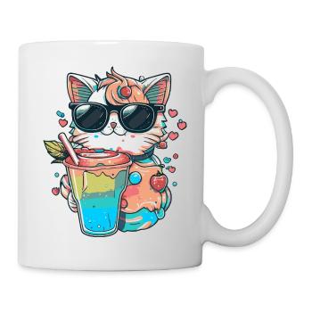 Cat love in cocktail style - Mug - white - Right