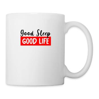 Good Sleep Good Life - Sleep Deprived Self Care - Tasse - Weiß - Rechts