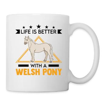 La vie est meilleure avec mon poney gallois - Mug blanc - blanc - Droite
