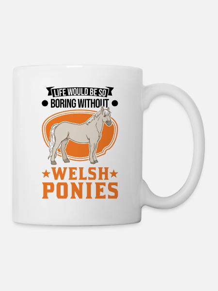 Welsh Pony Reiterin - Tasse - Weiß
