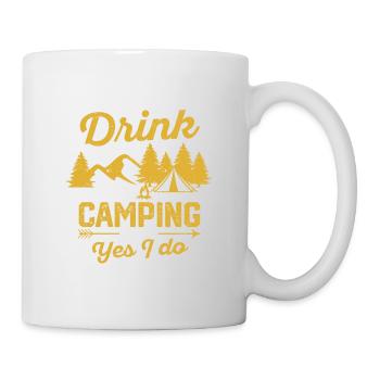 Je ne bois pas toujours quand je campe Drôle - Mug blanc - blanc - Droite