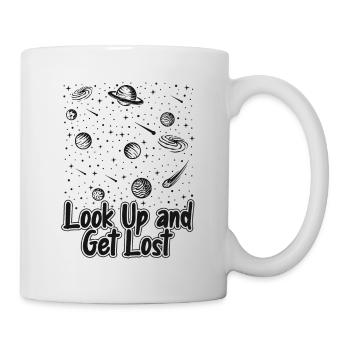 Levez les yeux et perdez-vous Astronomie Photographe Cosmologiste - Mug blanc - blanc - Droite