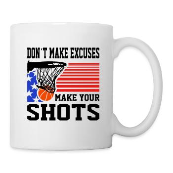 Ne faites pas d’excuses faites de votre tireur un fan de basketball - Mug blanc - blanc - Droite