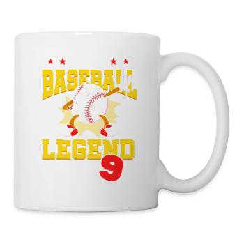 Diese Baseball-legende Ist Jetzt 9 Sports Kid 9. - Tasse - Weiß - Rechts