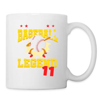 Diese Baseball-legende Ist Jetzt 11 Sports Kid - Tasse - Weiß - Rechts