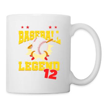 Diese Baseball-legende Ist Jetzt 12 Sports Kid - Tasse - Weiß - Rechts