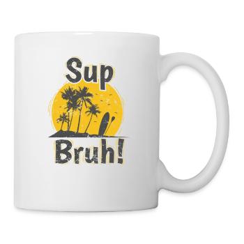 SUP Bruh! Équilibre de la pagaie debout - Mug blanc - blanc - Droite