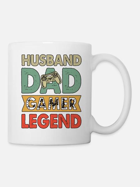 Marito Papà Gamer Leggenda Gamer Papà - Kop/krus - hvid