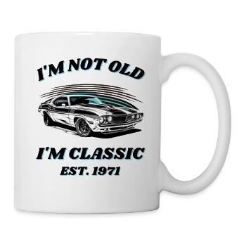 Born 1971 Classic since 1971 Muscle-Car Design - Mug - white - Right