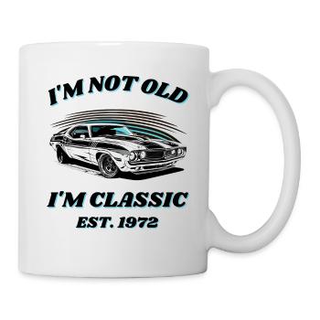 Né en 1972 Classic depuis 1972 Muscle-Car Design - Mug blanc - blanc - Droite