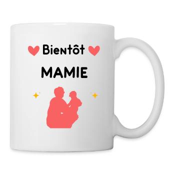 cadeau annonce grossesse mamie Bientôt mamie - Mug blanc - blanc - Droite