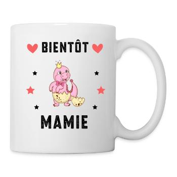 Bientôt mamie Dinosaure annonce grossesse - Mug blanc - blanc - Droite