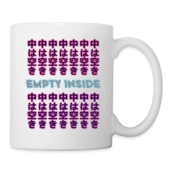 Ästhetisch Vaporwave Retro Empty Inside - Tasse - Weiß - Rechts