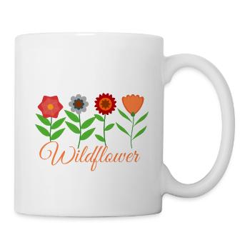 Wildflower vintage colorful - Mug - white - Right