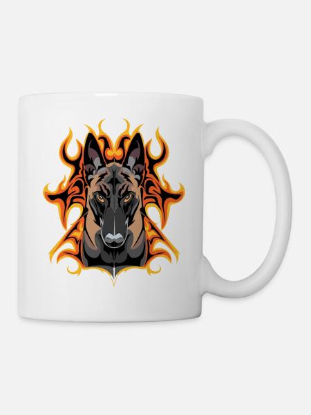 flash malinois - Mug blanc - blanc