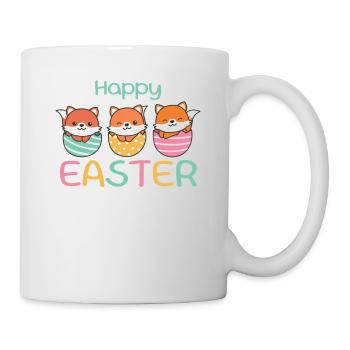 renards doux à Pâques avec œufs de Pâques renard - Mug blanc - blanc - Droite